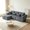 Grey+ Left, variant on AUU 109" L-Shape Cloud Modular Sectional Sofa with Chaise – No Assembly Required, Deep Seat Upholstered Couch for Living Room or Bedroom