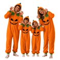 thumbnail image 3 of FASHOFT Adult Onesies for Women Men Halloween Unisex Cosplay Pajamas 3D Hooded Jumpsuit Flannel Zipper Closure Soft Cozy Dress up Orange M, 3 of 7