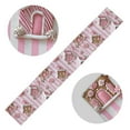 thumbnail image 5 of Yayeee Table Runner 90 inches Long Home Kitchen Dinning Party Decoration, Pink Gingerbread Houses, 5 of 7