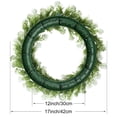 thumbnail image 3 of Unique Bargains Artificial Flower Wreaths Farmhouse Wreath Home Decoration Garland White, 3 of 7