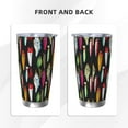 thumbnail image 3 of Easygdp Colorful Fishing Lures 20oz Stainless Steel Vacuum Insulated Double Wall Travel Tumbler, Durable Insulated Coffee Mug with Spillproof Lid-Straw Two-piece Set, 3 of 8