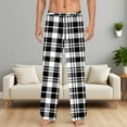 thumbnail image 2 of Mens Christmas Buffalo Plaid Pajama Pants Tall Pajama Pants For Couples,Christmas Valentines Birthday Pajama Bottoms, 2 of 4