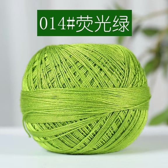 Namzi 50g Cotton Yarn Soft Knitting Lace Thread for Crochet, Weaving Craft Projects, DIY Handmade Supplies,Light Green
