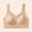 Khaki, variant on Women V Neck Center Lace Panel Wireless Bra Wide Adjustable Straps Smooth Seamless Soft Side Smoothing Everyday Comfort Bra White L