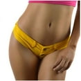 thumbnail image 3 of QATAINLAV Women's Casual Low Rise Booty Denim Shorts Stretchy Jean Shorts Mini Hot Pants Solid Color Short Jeans Clubwear 90% off Clearance Sale Yellow L, 3 of 7