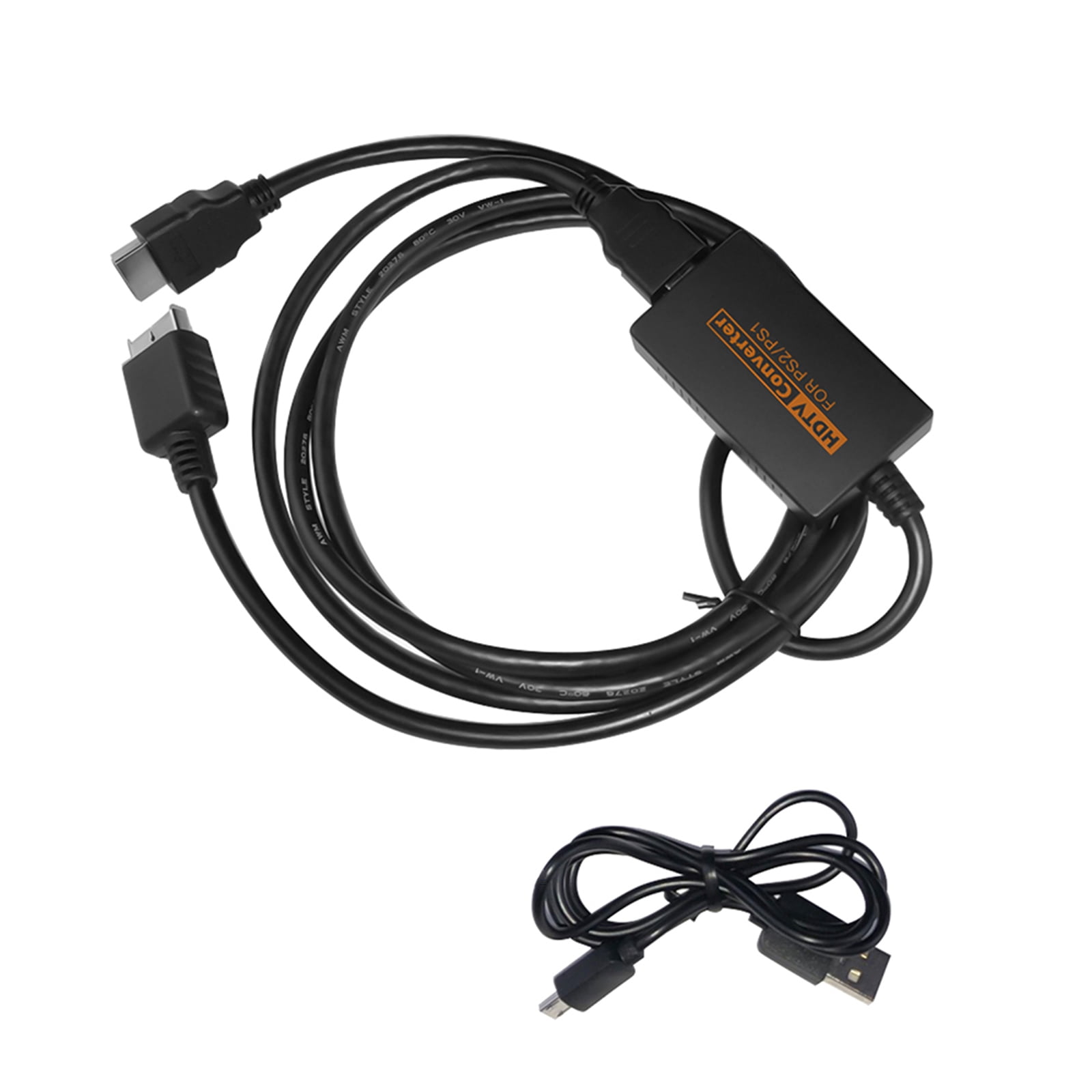 AV Converter HDMI-Compatible Cable for PS2 & PS1 Console to 1080P HDMI-Compatible Adapter with USB Cable Plug & for Play