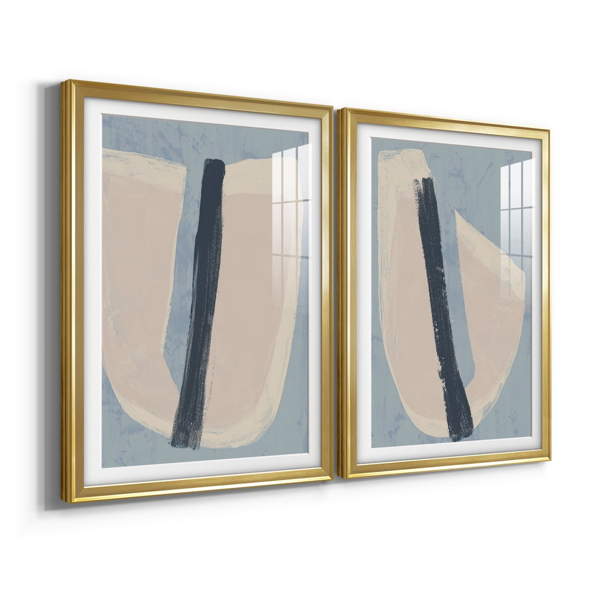 Wexford Home Paper Slice I Premium Framed Print, 18.5" x 24.5" - Ready to Hang, Gold (Set of 2)
