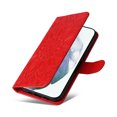 thumbnail image 4 of SaniMore Galaxy S23 FE 5G Wallet Case, [Flower Embossed] Premium PU Leather Flip Protective Case with Card Holder & Stand Cover for Samsung Galaxy S23 FE 6.4" 2023, Red, 4 of 11