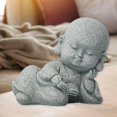 thumbnail image 4 of Dalazy Statue Classique Buddha en Résine Artisanat de Collection pour Bureau Extérieur Lecture de Voiture, 4 of 9