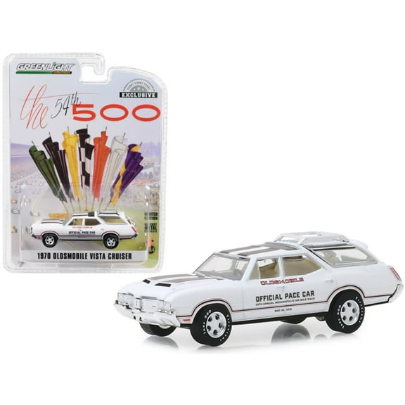 1970 Oldsmobile Vista Cruiser White "54th Annual Indianapolis 500 Mile Race" Oldsmobile Official Pace Car "Hobby Exclusive" 1/64 Diecast Model Car by Greenlight
