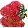 thumbnail image 1 of Hinged Trinket Box For Girls, Handmade Red Strawberry Trinket Boxes Decorated for Women (red strawberry), 1 of 5