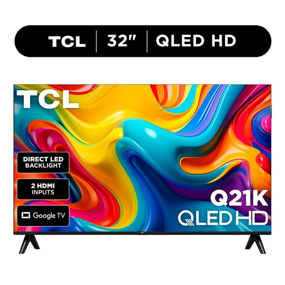 TCL 32" Q21K Series (NEW 2025) 720P HD QLED Smart TV with Google TV – 32Q21K