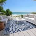 thumbnail image 6 of Addison Rugs Chantille Indoor/Outdoor Transitional Circles Navy Washable Rectangle Rug, 5' x 7'6", 6 of 6