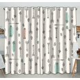 thumbnail image 1 of Cortina de ventana Doodle en colores pastel ABPHQTO Panel de cortinas de cocina 130x210 cm dos piezas, 1 of 1