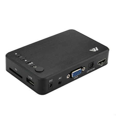 Mini Full 1080P HD Multi useful Media Player TV BOX 3 Outputs HDMI/VGA/AV USB & SD