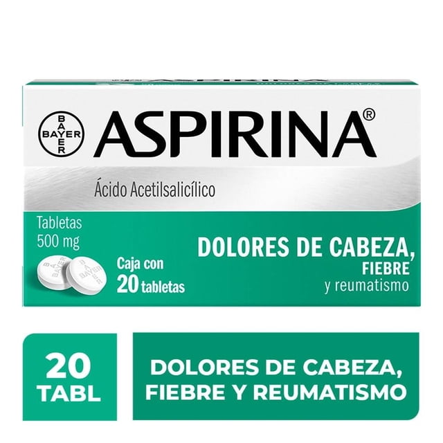 Aspirina 500 mg 20 tabletas