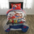 thumbnail image 2 of Super Mario Kids Twin Bed in a Bag, Gaming Bedding, Comforter and Sheets, Gray, Nintendo, 2 of 9