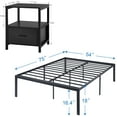 thumbnail image 2 of VECELO 3-Piece Bedroom Sets Include Metal Platform Bed Frame and 2 Black Nightstands, Full Size, 2 of 7