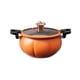 thumbnail image 1 of Olla de gran capacidad de color naranja, 24 cm/9,4 pulgadas, perfecta para sopas y salsas, sellado sin costuras, tapa de silicona antiescaldaduras, olla duradera y versátil, 1 of 8