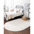 thumbnail image 2 of Unique Loom Solo Solid Plush Kids Modern Rug 7' 11 x 10' Oval Ivory, 2 of 2