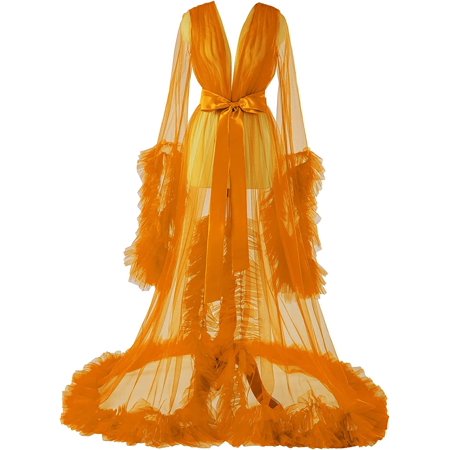 

Women s Maternity Robe for Photoshoot Illusion Wedding Scarf Party Nightgown bridal robe for women