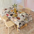 thumbnail image 3 of Brown Mushroom Line Light Pattern Rectangle Tablecloth 60"x120",Waterproof Polyester Rectangle Table Cloth, Wipeable Spillproof Polyester Tablecloth for Dining, Camping, Indoor and Outdoor, 3 of 6