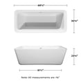 thumbnail image 6 of Emily 69 Inch Freestanding Bathtub in White with Shiny White Drain and Overflow Trim, 6 of 7