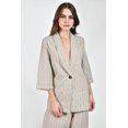 thumbnail image 4 of Conjunto a rayas manga 3/4 Roman Fashion /Juvenil, 827 (Beige) beige M, 4 of 5