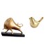 thumbnail image 1 of Estatua abstracta de toro, figura de buey de resina, adorno de pájaro, escultura de animal, decoración artística moderna para dormitorio, sala de esta, 1 of 8