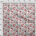 thumbnail image 3 of oneOone Cotton Flex Red Fabric Valentine Heart Sewing Material Print Fabric By The Yard 40 Inch Wide, 3 of 4