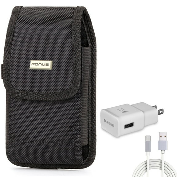 6ft USB Cable Type-C Fast Home Charger with Holster Rugged Case Belt Clip for Samsung Galaxy Note 9 8 20 Ultra 10 Plus S21 FE 5G A9 A73 5G A72 5G A71 5G A70 A53 5G A52 5G A51 5G A50 A42 5G