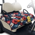 thumbnail image 2 of COEQINE Universal Golf Cart Seat Covers/Seat Blanket for EZGO Yamaha Club Car, Soft Seat Towel/Seat Cushions Folds Like a Bag for Easy Carry, All-Season Comfort, Red Blue Hibiscus Palm Leaf, 2 of 8