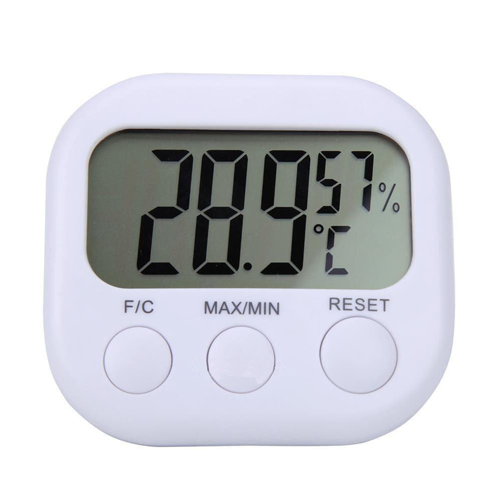 LCD Digital Temperature Humidity Meter Clock lehaha Indoor Room Hygrometer Thermometer 