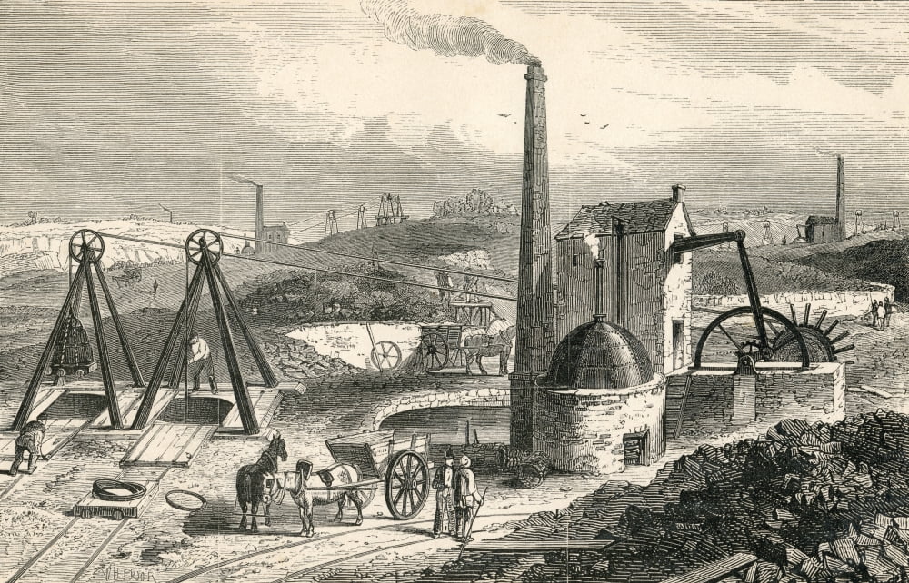Whimsey Or Engine Drawing Coal In The Staffordshire Collieries England In The 19Th Century From Cyclopaedia Of Useful Arts And Manufactures By Charles Tomlinson Canvas Art - Ken Welsh Design Pics (36
