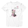 thumbnail image 2 of Disney Minnie Mouse Women's Pink Dress Polka Dots T-Shirt (Bright White, S-XXL), 2 of 4