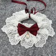 thumbnail image 1 of (rouge)petit Bavoir Broderie Triangle Vtements La Mode Costume Avec Rglable Scraft Bavoirs Pour Animaux De Compagnie Chiens Accessoires Classique, 1 of 3