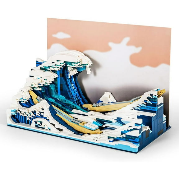 NAYIHOOP The Great Wave Building Sets for Girls Boys Not Compatible with Lego 1786PCS