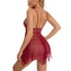 thumbnail image 4 of Gibobby Lenceria para mujer sexy Día de San Valentín Camisón de encaje con tirantes para mujer, lencería fina y sexy con temperamento(Vino, XXL), 4 of 5