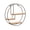 Bronze & Natural, variant on MH London Lemar Round Wall Shelves Set, 3 Tier Solid Wood Floating Shelf with Metal Frame for Bedroom Kitchen or Living Room Walls, 19.5 in Diameter, Bronze
