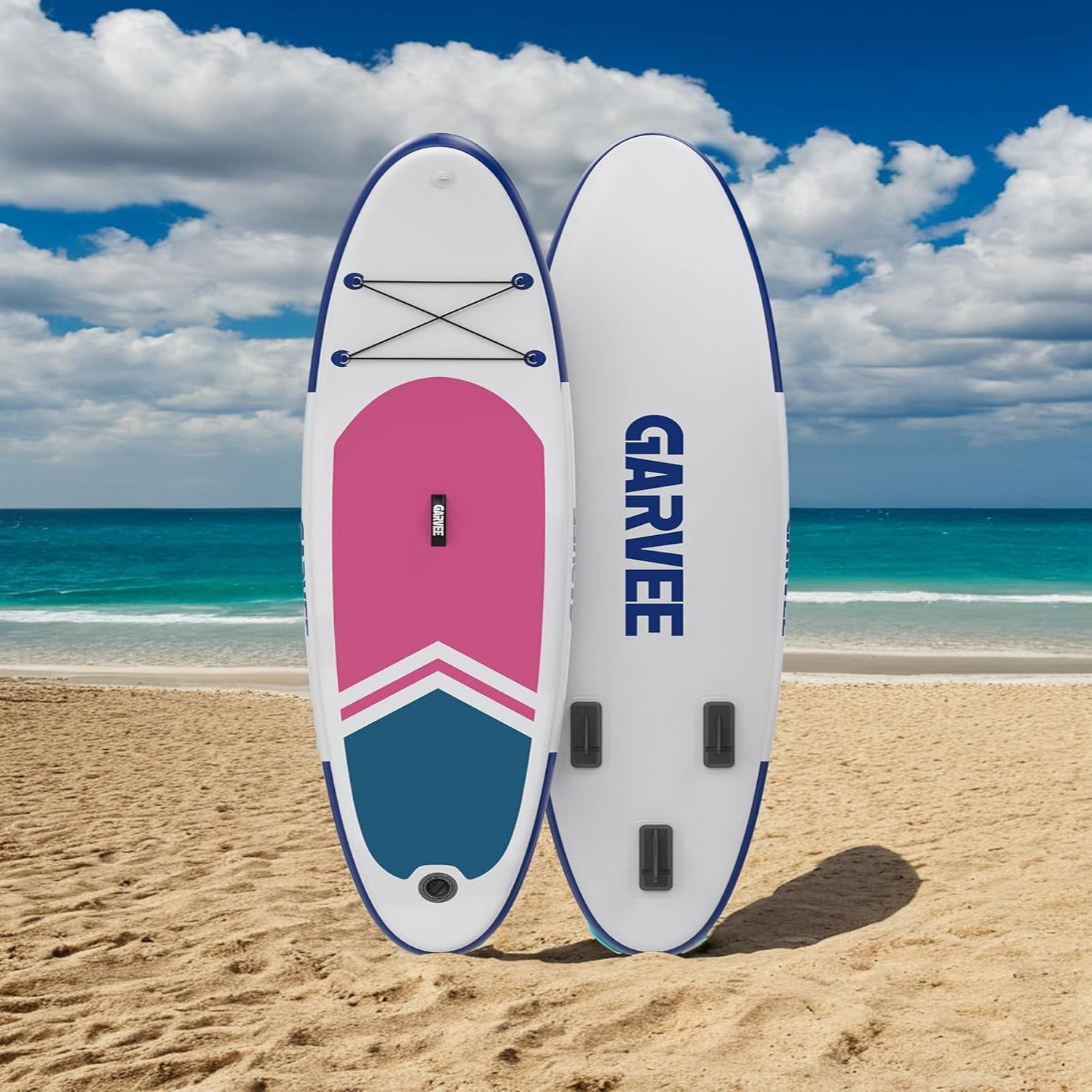 Inflatable Paddle Board, 10.6ft/11ft Inflatable Stand Up Paddle Board with Premium Accessories, Non-Slip EVA Deck, Ultra-Light Carry Bag, Pump, SUP Board for Adult