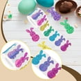 thumbnail image 1 of 500 pegatinas de conejos de Pascua, calcomanías de conejos, decoración colorida para huevos de Pascua, ideales para fiestas, manualidades, y, 1 of 8