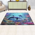 thumbnail image 3 of Ryvnso Dolphin under Sea Area Floor Mat Non-Slip Carpet Soft Rugs Doormats 31" x 20", 3 of 7