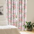 thumbnail image 2 of Ambesonne Floral Curtains, Peonies Oil Painting Plot, Pair of 28"x84", Coral Pistachio Green, 2 of 5