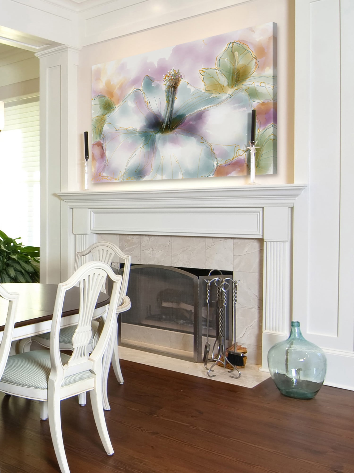 Marmont Hill "Pastel Hibiscus" by Arthur Pina Painting Print on Wrapped Canvas