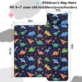 thumbnail image 5 of Colorful Cartoon Dinosaurs Plants Pattern Teens Toddler Nap Mat with Pillow, Sleeping Mat Bag for Preschool Daycare 60"x20", 5 of 6