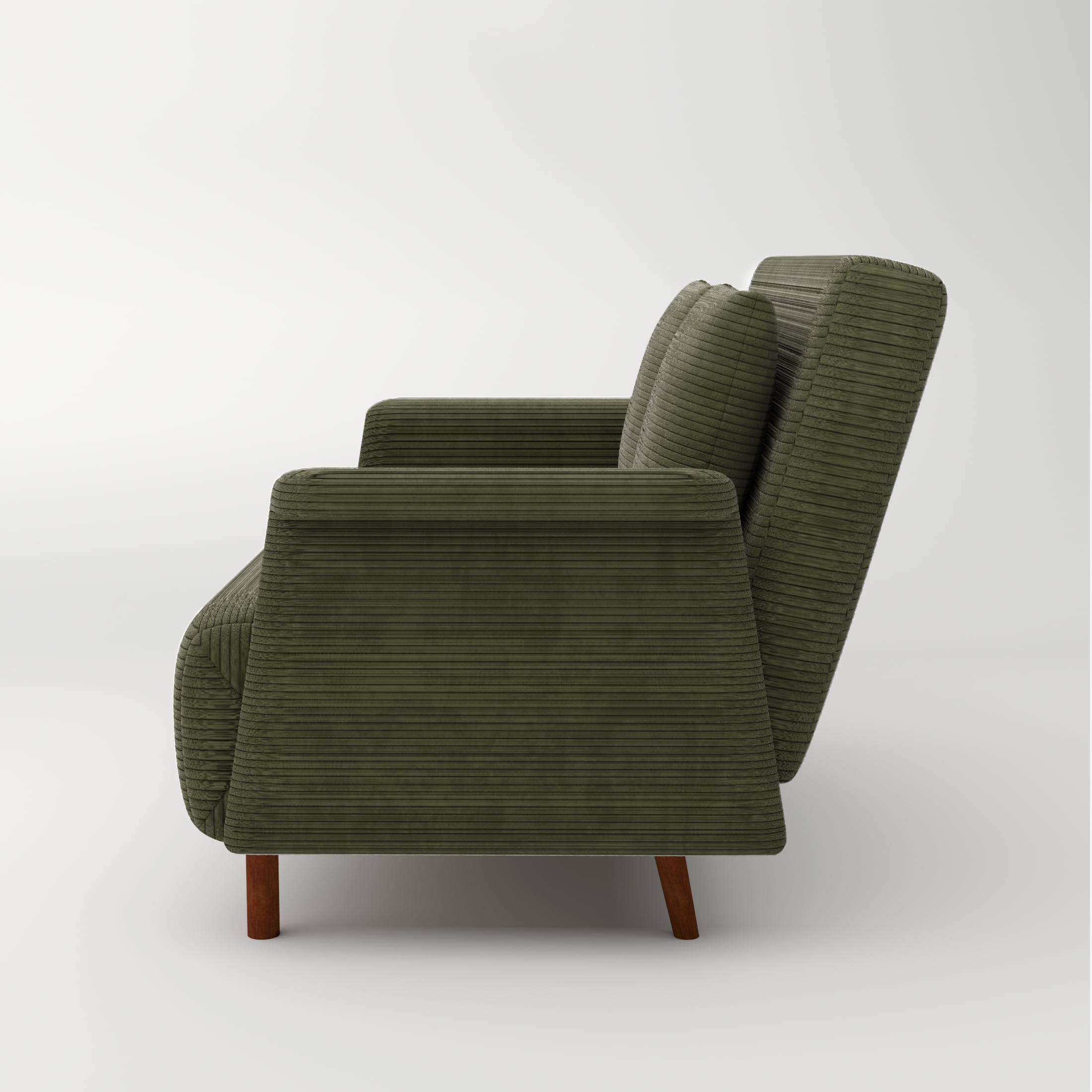 Artdeco Home Boston Convertible Futon Chair Darck Olive Green, Velvet Medium Pillows Included, Multi-Position 6 in Sofa, Futon Chair