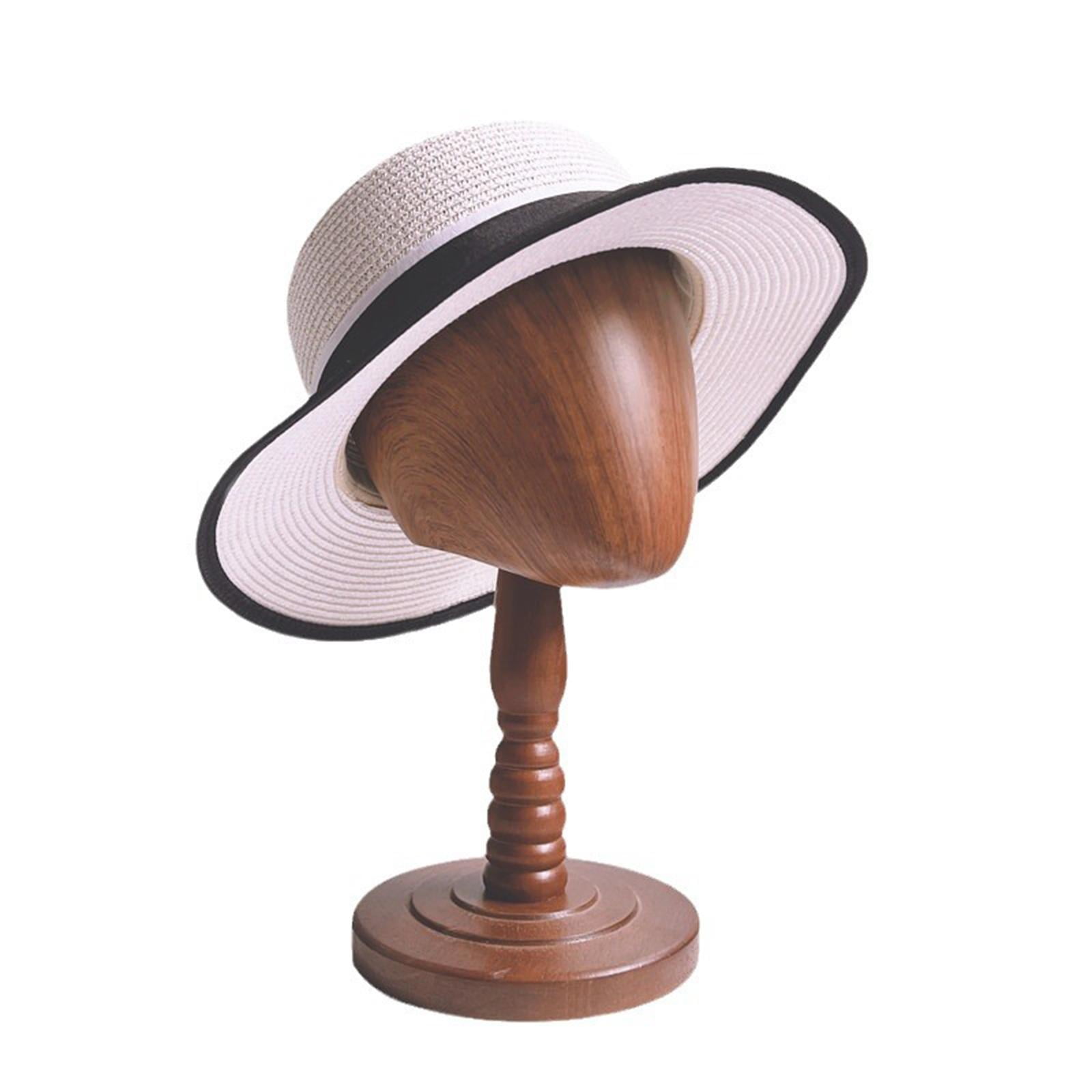 Mannequin Head,Male Female Wood Mannequin Head Model display,Woman Man Adult Caps Mannequin Head Model DIY,Hat Display Mannequin Head Stand for Barbershop,Salon Hat Glasses Holder Wooden