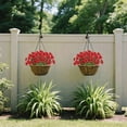 thumbnail image 6 of OAVQHLG3B Artificial Silk Pansy Flowers Outdoor Spring Flowers Pansies Wildflower UV Resistant Plants Faux Impatiens Purplepink for Window Box Wedding Party Outside Garden Porch Decor, 6 of 6