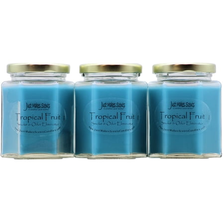 3-Pack Tropical Smoke & Odor Eliminator Candle, 8 oz Hexagon jar