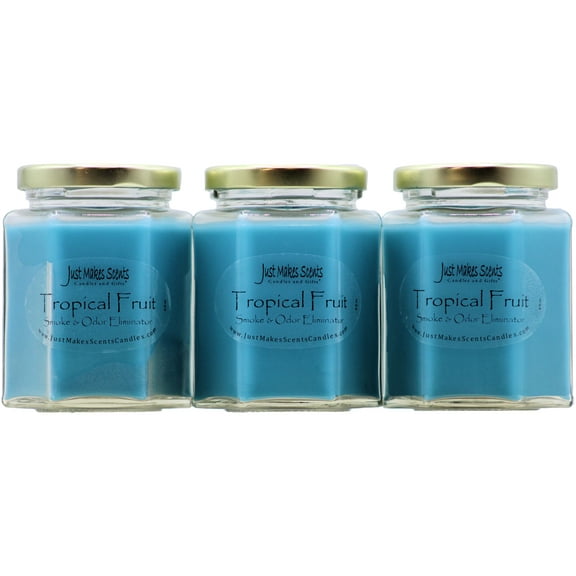 3-Pack Tropical Smoke & Odor Eliminator Candle, 8 oz Hexagon jar